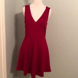 Forever 21 Red V-neck Dress